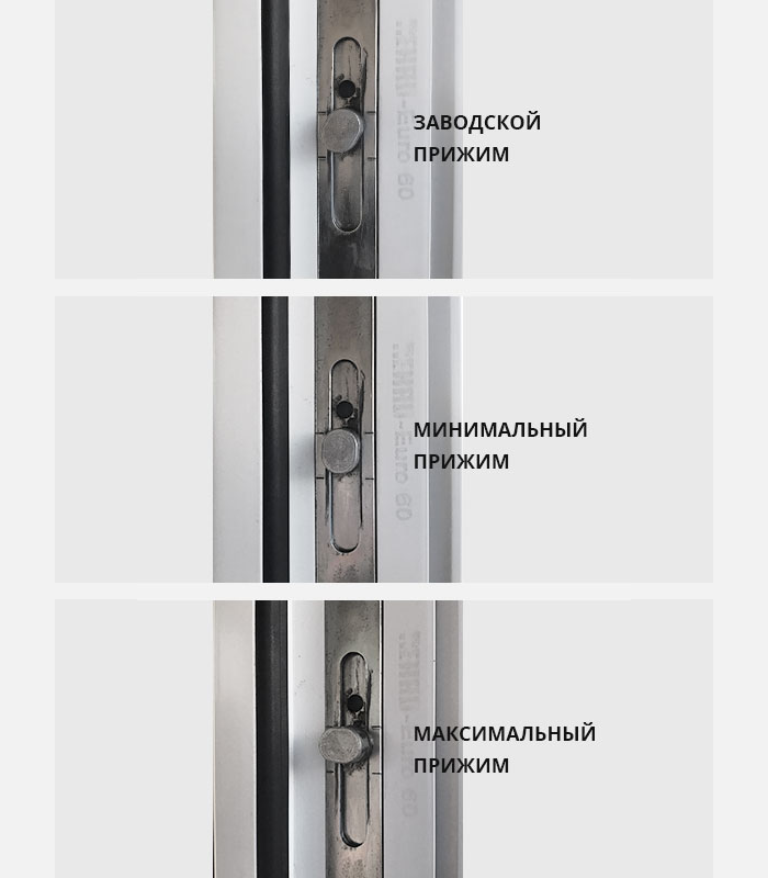 Регулировка окон Рехау
